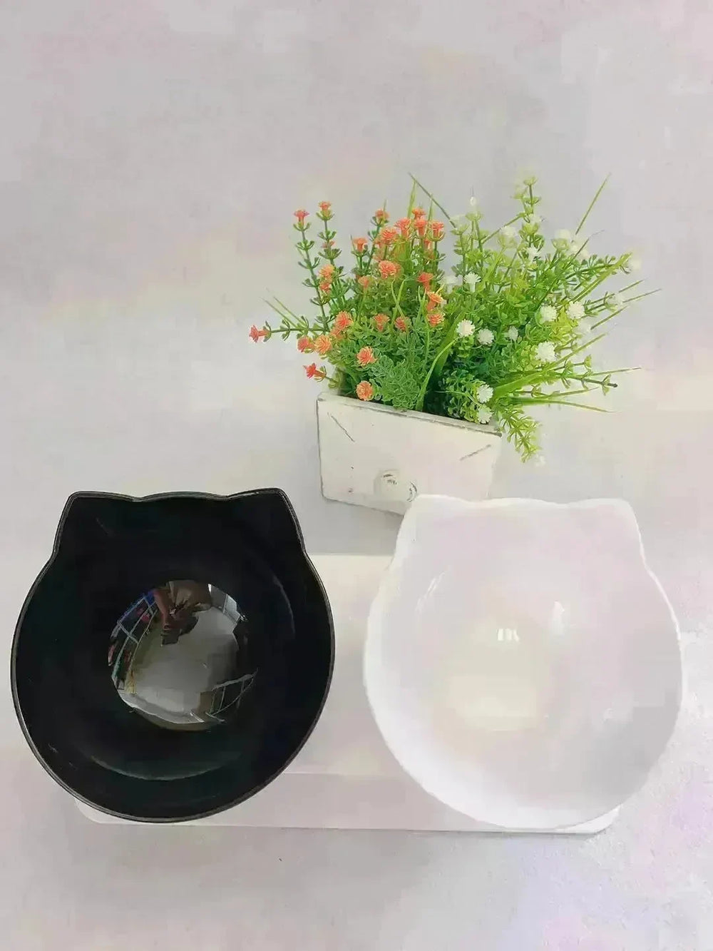 Elevated Double Food Bowl  for Pets Cat Dog Food and water Bowl - EX-STOCK CANADA