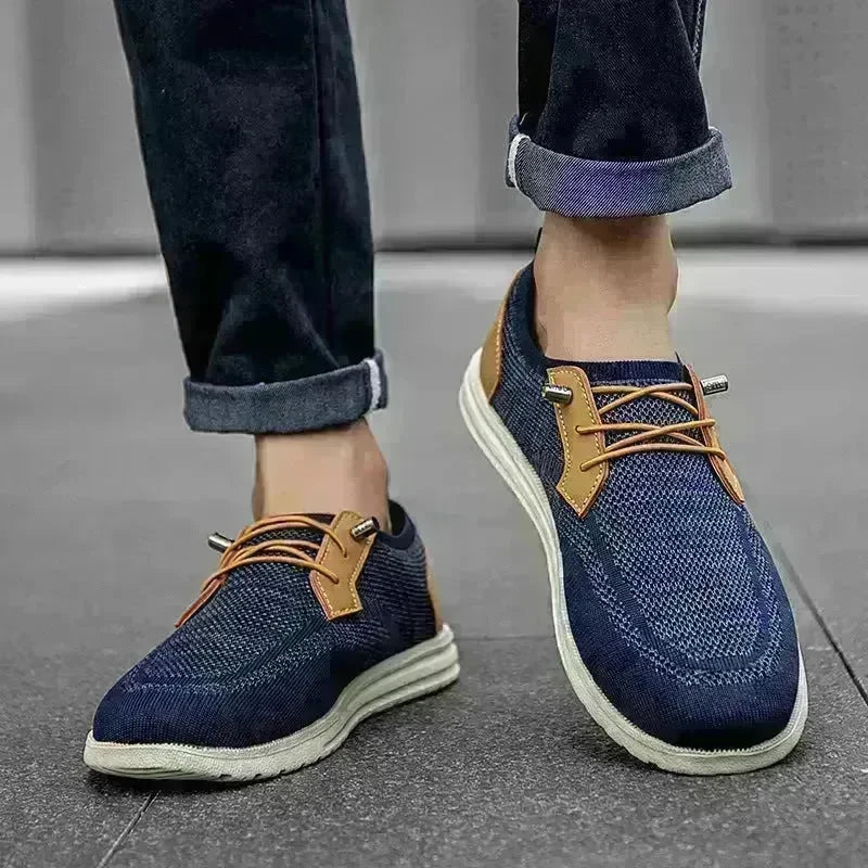 Casual Flat  Slip-on Mesh Shoes Lightweight Breathable Loafers Men Walking Running Sports Shoes Sneakers for Men - EX-STOCK CANADA