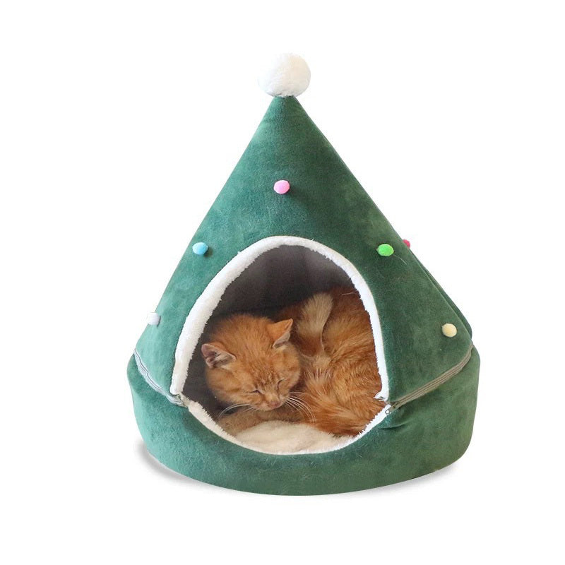 Christmas Tree Pet Bed Winter Warm Pet Nest Cat House Dog pet supplies EX-STOCK Canada 