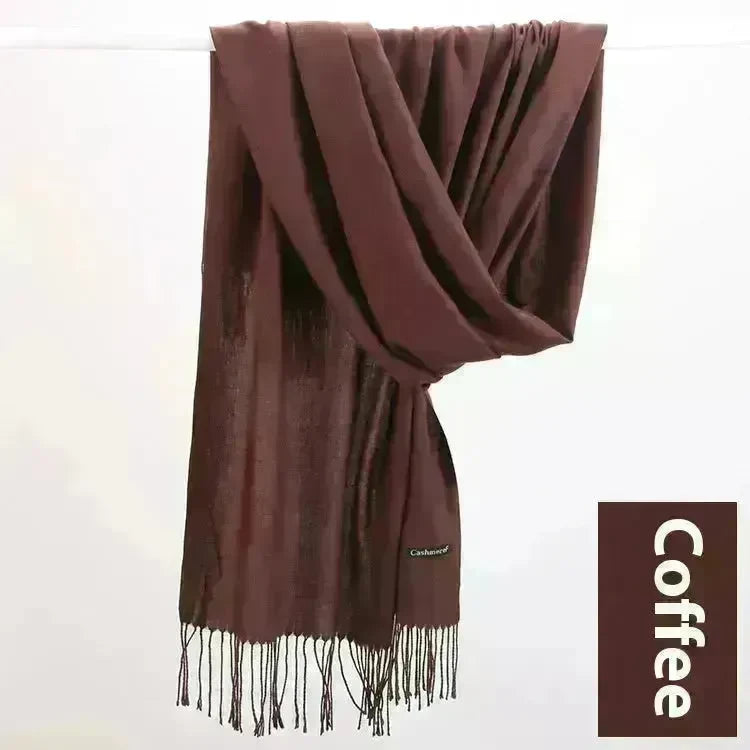 Pure Color Warm Keeping Scarf All-match Cashmere Shawl - EX-STOCK CANADA