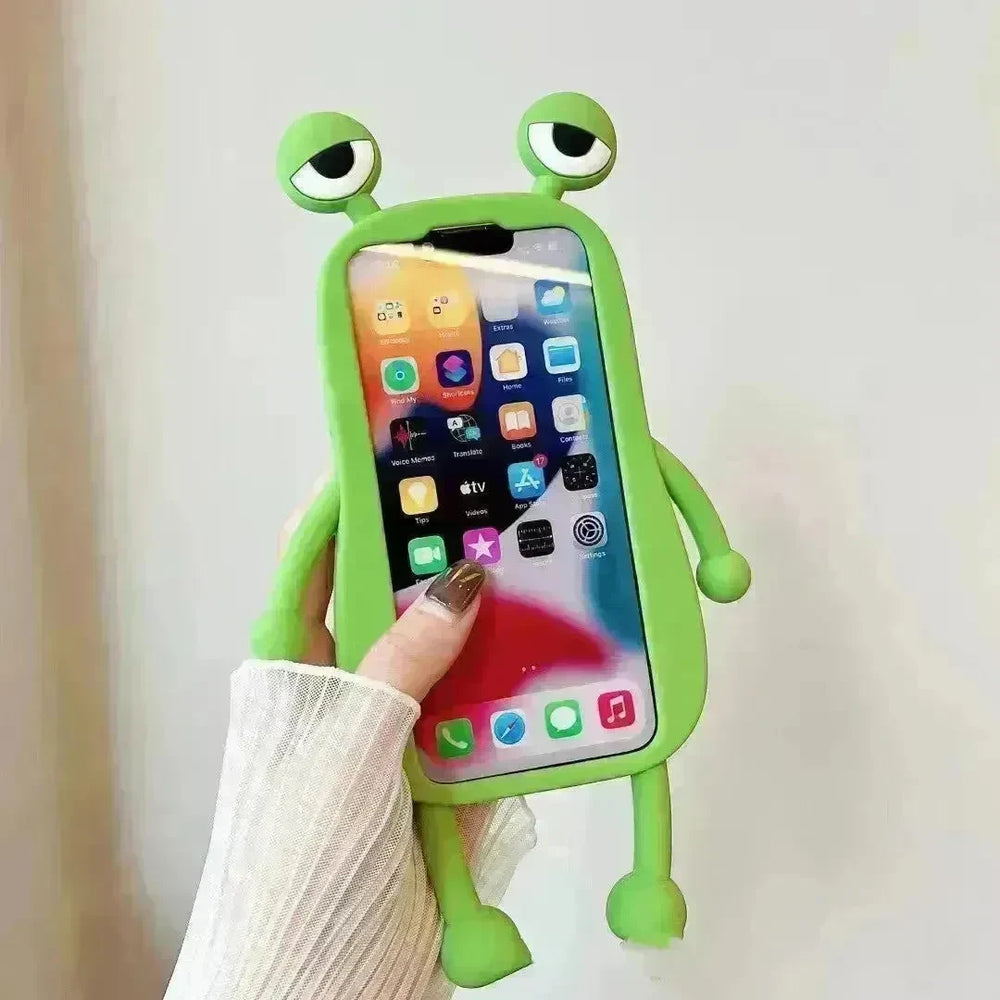 Cute Frog Cartoon Shockproof Bumper Phone Case for Girls - EX-STOCK CANADA