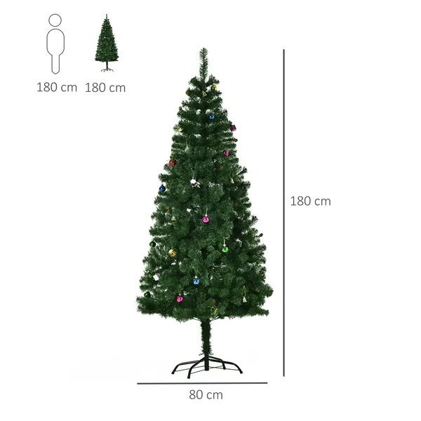 6ft Green Christmas Tree Artificial Xmas Holidays Party With Decoration Ornament EX-STOCK Canada 