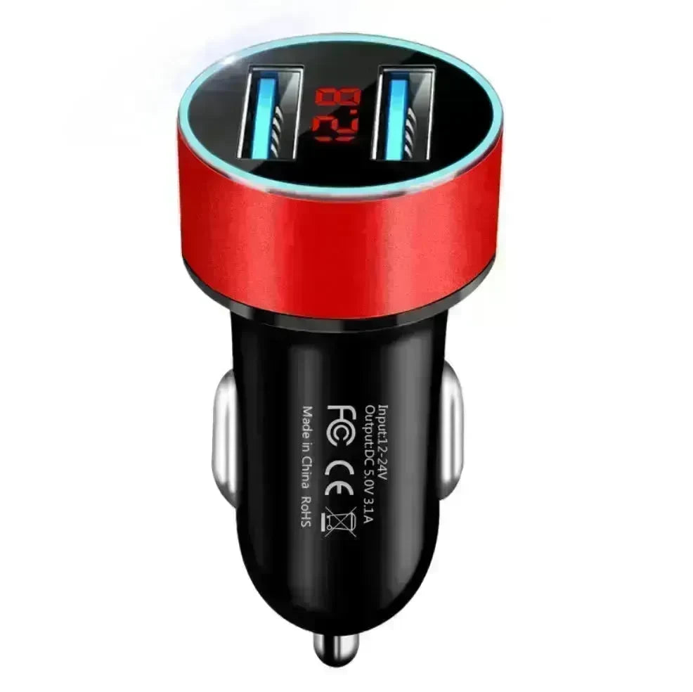 Automobile Smart Digital LED display car charger - EX-STOCK CANADA