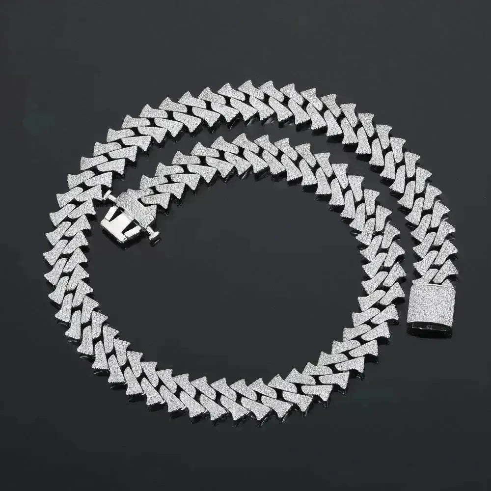 14mm Men's Hip Hop Zircon Thorns Cuban Link Chain - EX-STOCK CANADA