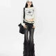 Fashion American Slightly Flared Baggy Jeans Pant Women - EX-STOCK CANADA