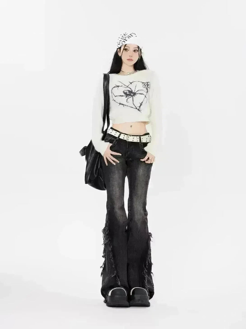 Fashion American Slightly Flared Baggy Jeans Pant Women - EX-STOCK CANADA