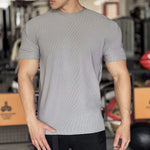 Anti Wrinkle Men Short Sleeve Active wear T-shirt for Workout Gym trainings - EX-STOCK CANADA