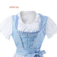 Halloween Munich Beer Long Short-sleeved Printed Lace-up Dress EX-STOCK