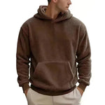 Fall Winter Fleece Plush thick Hoodie Pullover tops for men