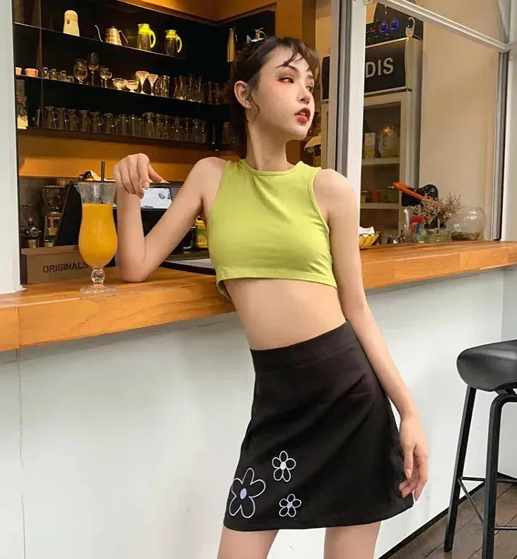 Summer Halter neck tank Tops and Skirt Outfit set - EX-STOCK CANADA