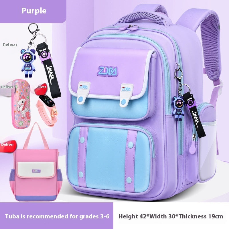 Schoolbag Boy Elementary School Students Three Four To Six Grade EX-STOCK