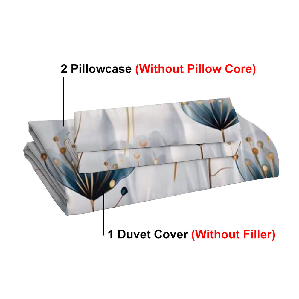 3-piece Set Of Simple And Fresh Blue And White Floral Duvet Cover, Polyester Bedroom Decoration Bedding Set Twin Full Queen King Size EX-STOCK Canada 