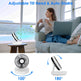 Foldable Rechargeable LED Desk Fan Wall Mounted Fan With Magnetic Remote Hanging Oscillating Fan With 4 Speeds 2 Brightness Time Setting Automatic Rotation EX-STOCK