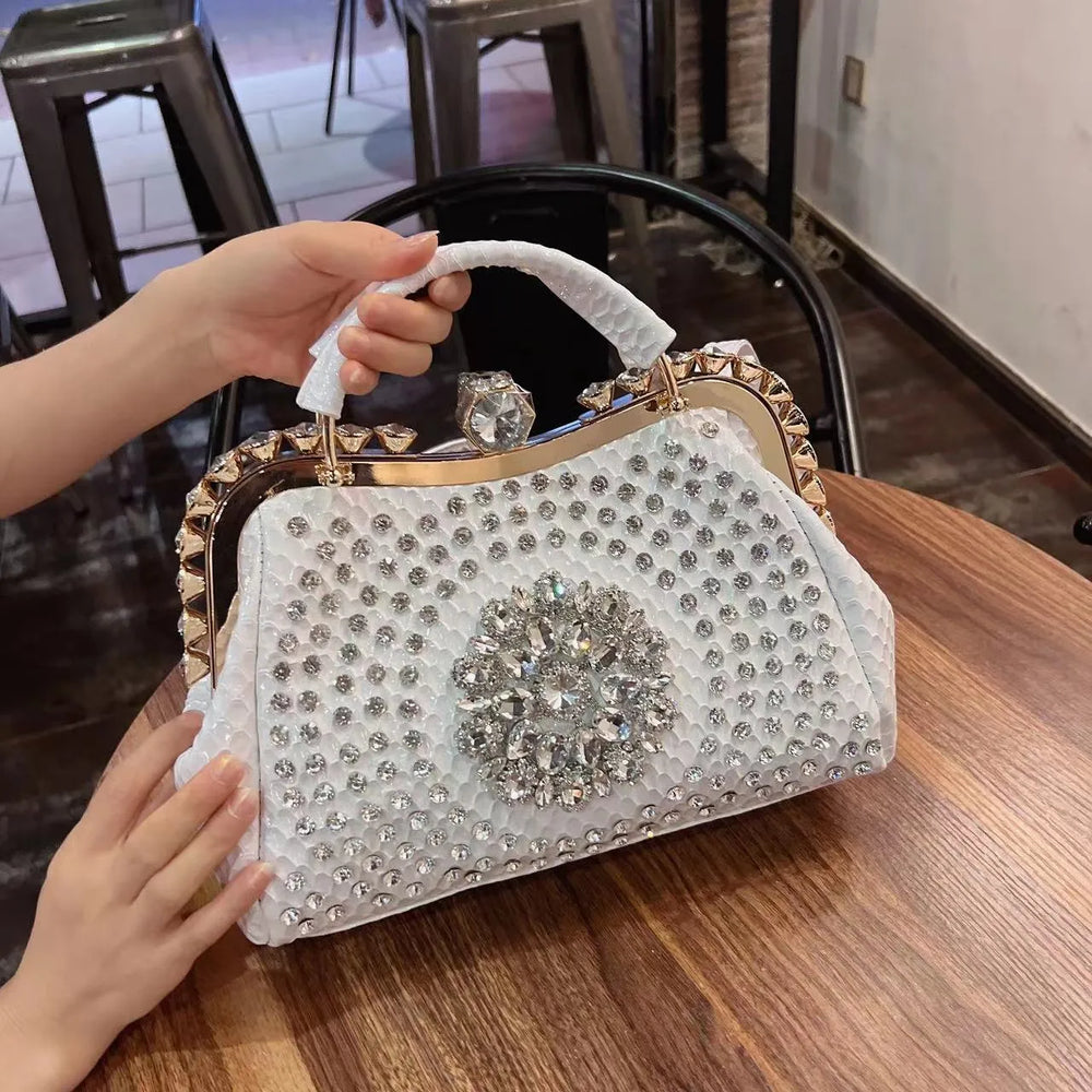 Luxury Large Capacity Diamond Inlaid Cross Body Handbag for women - EX-STOCK CANADA