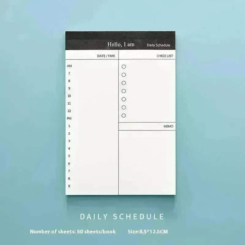 Portable Notepad Schedule Daily Planner - EX-STOCK CANADA