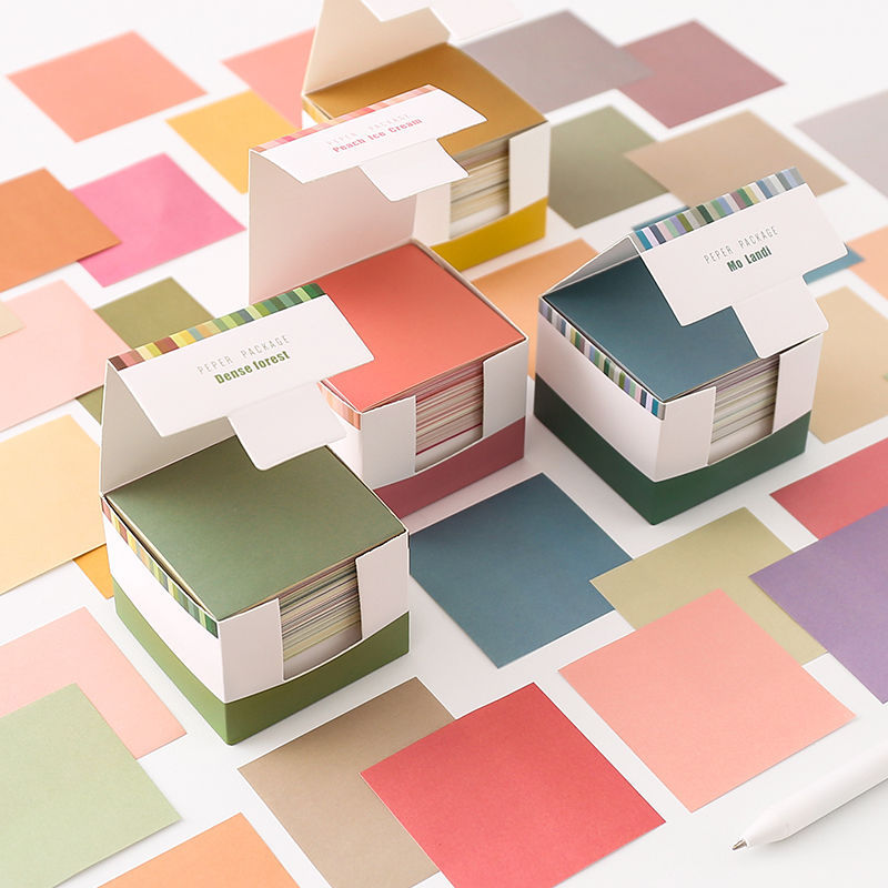 Solid Color Sticky Note Wallet Base Non-sticky Post-it Notes 