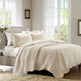 3 Piece Reversible Scalloped Edge Quilt Set Cream King Cal King EX-STOCK