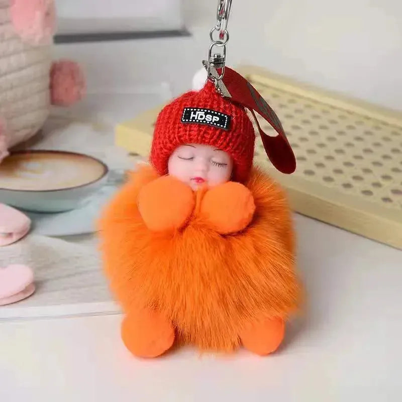 Cute Sleeping Doll Plush Doll Keychain Pendant Backpack Handbag Wallet Accessories - EX-STOCK CANADA