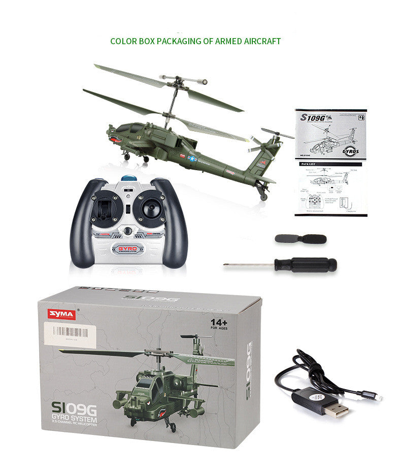 Fighter anti-fall remote control helicopter drone Apache aircraft toy EX-STOCK Canada 