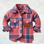 Baby Boy Cashmere Flannel Checkered button Shirt jacket kids - EX-STOCK CANADA