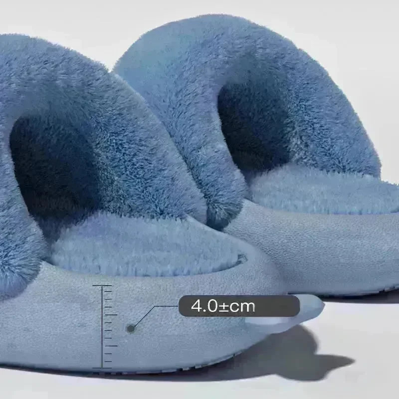 Winter Shark Slippers Detachable Warm Fuzzy Slippers Bedroom House Shoes Women - EX-STOCK CANADA