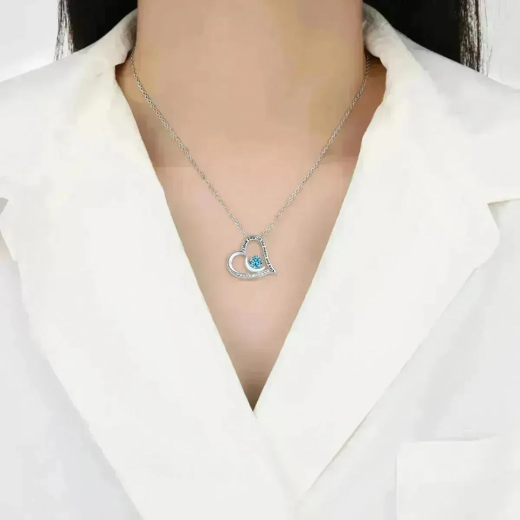 Love Necklace With Rhinestones And Letters Fashion Personality Heart-shaped Necklace Valentine's Day Gift - EX-STOCK CANADA
