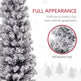 6ft Flocked Christmas Tree, Pencil Christmas Tree With Realistic Branch Tips, Folding Metal Stand, Black EX-STOCK Canada 