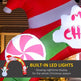 10FT Christmas Inflatable Archway, Outdoor Xmas Blow Up Santa Claus And Snowman Arch With Built-in LED Lights For Yard EX-STOCK Canada 