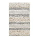 Woven Texture Stripe Bath Rug Grey 20x32 EX-STOCK