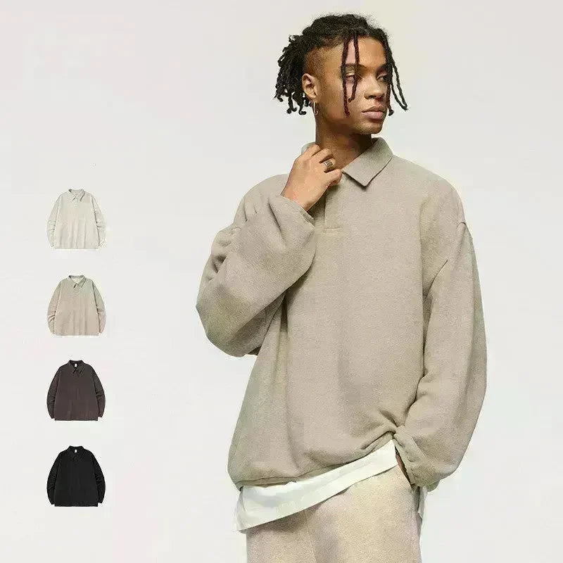 Fall And Winter Oversized Lapels Fleece Sweatshirt Pullover Top for men - EX-STOCK CANADA
