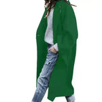 Lapel Single Breasted Women Winter Solid Woolen Trench Coat Long Jacket - EX-STOCK CANADA
