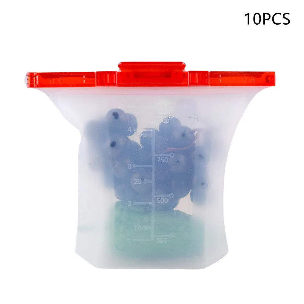 Kitchen Refrigerator Silicone Food Storage Bag - EX-STOCK CANADA