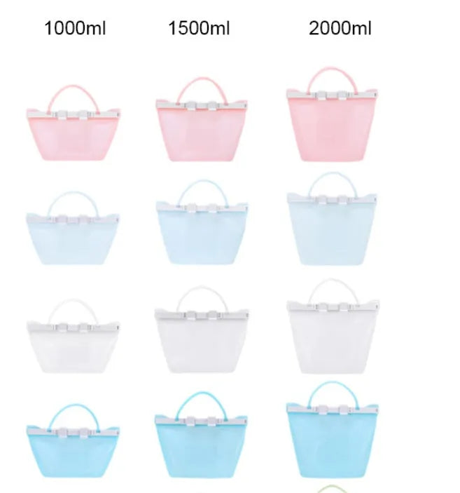 Reusable Silicone Food storage Bag Vacuum Seal Freezer Bag - EX-STOCK CANADA