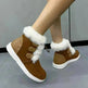 Fashion Suede Fleece Snow Boots Winter Warm Plush Round Toe Cotton Shoes Versatile Simple Short Boot For Women - EX-STOCK CANADA