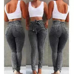High Waist Fringed jeans Bootcut Pant Women - EX-STOCK CANADA