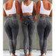 High Waist Fringed jeans Bootcut Pant Women - EX-STOCK CANADA