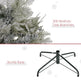 5 Feet Pencil Snow Flocked Artificial Christmas Tree With 517 Realistic Cypress Branches, Auto Open, Green EX-STOCK Canada 