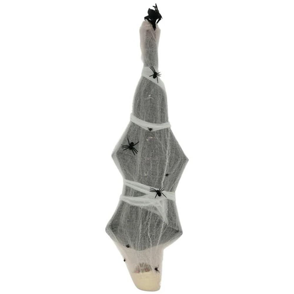 55.9 Inch4.7ft Life Size Outdoor Halloween Decoration Hanging Mummy With Spider Web, Animated Prop Decor With Sound And Motion Activated, Light Up Eyes, Creepy Sound EX-STOCK Canada 
