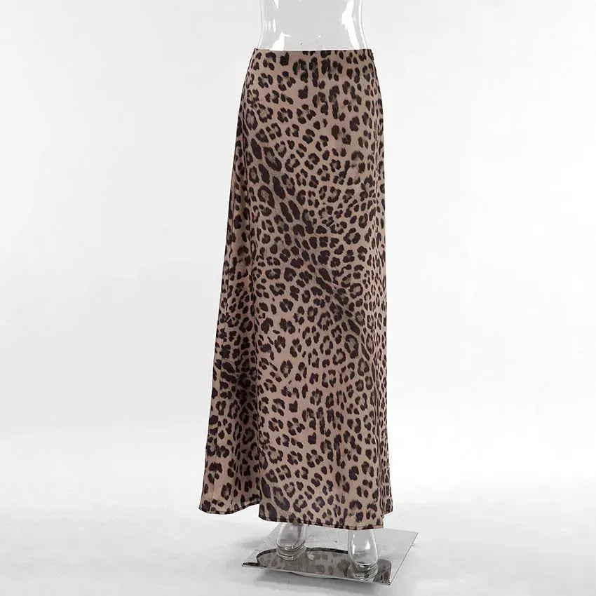 Leopard Long Skirt Fashion Mermaid Skirt Womens Clothing - EX-STOCK CANADA