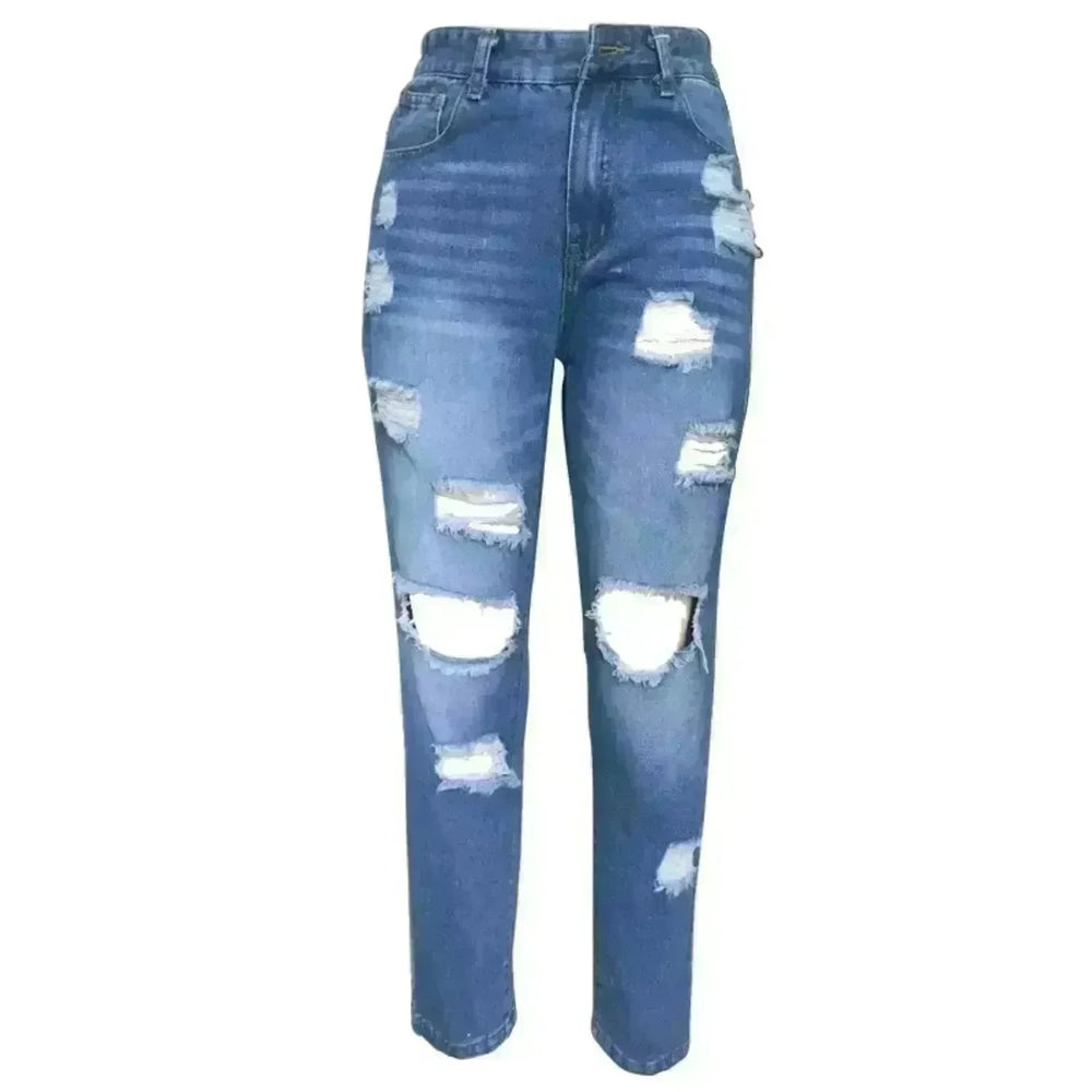 Ripped Slim Fit Baggy Jeans Pant For Women - EX-STOCK CANADA