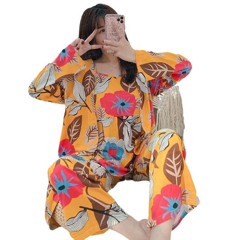 Three-piece Homewear Pajamas For Women EX-STOCK