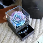 Eternal Flower Rose Jewelry Box for Birthday Presents Valentines Day Wedding Gift Box - EX-STOCK CANADA