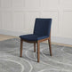 Laura Blue Linen Solid Wood Dining Chair  Set Of 2 Mid-Century Modern Style EX-STOCK