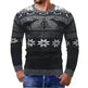 Christmas fawn deer Knit Cashmere sweater for men - EX-STOCK CANADA