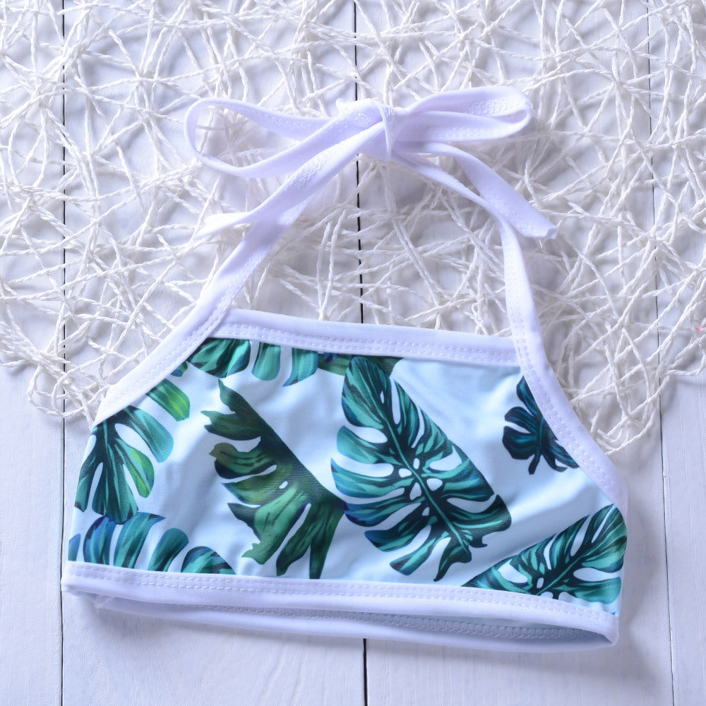 Traje de baño dividido de 2 piezas para niñas pequeñas