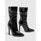 Patent Leather High Heel Pointed Stiletto Heel Pile Style Boots - EX-STOCK CANADA