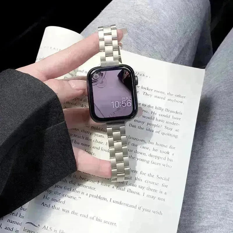 Femmes remplaçables Band de montre de chaîne en acier inoxydable pour iWatch