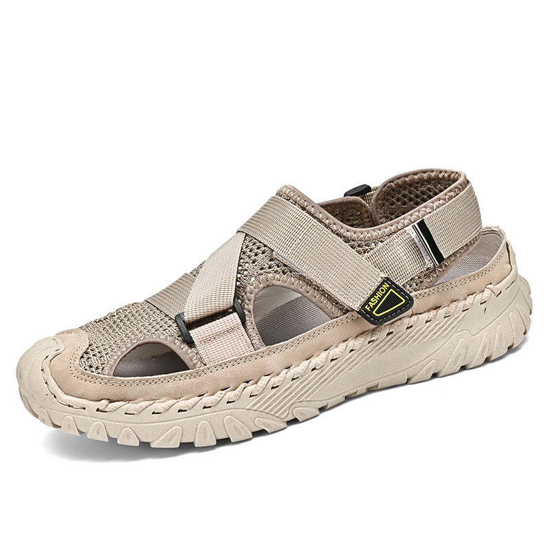 Summer Men's Hollow Mesh Surface Breathable Trendy Casual Shoes All-matching Sandals  EX-STOCK CANADA
