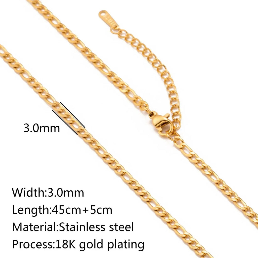 Stainless Steel Vacuum Vapor Plating 18K Gold Color Protection Lip Chain Necklace - EX-STOCK CANADA