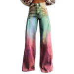 American And European-style Womens Flared Denim Jeans Made From Pure Cotton 